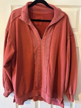 aerie Oversized Pullover Hoodie in Dusty Rose